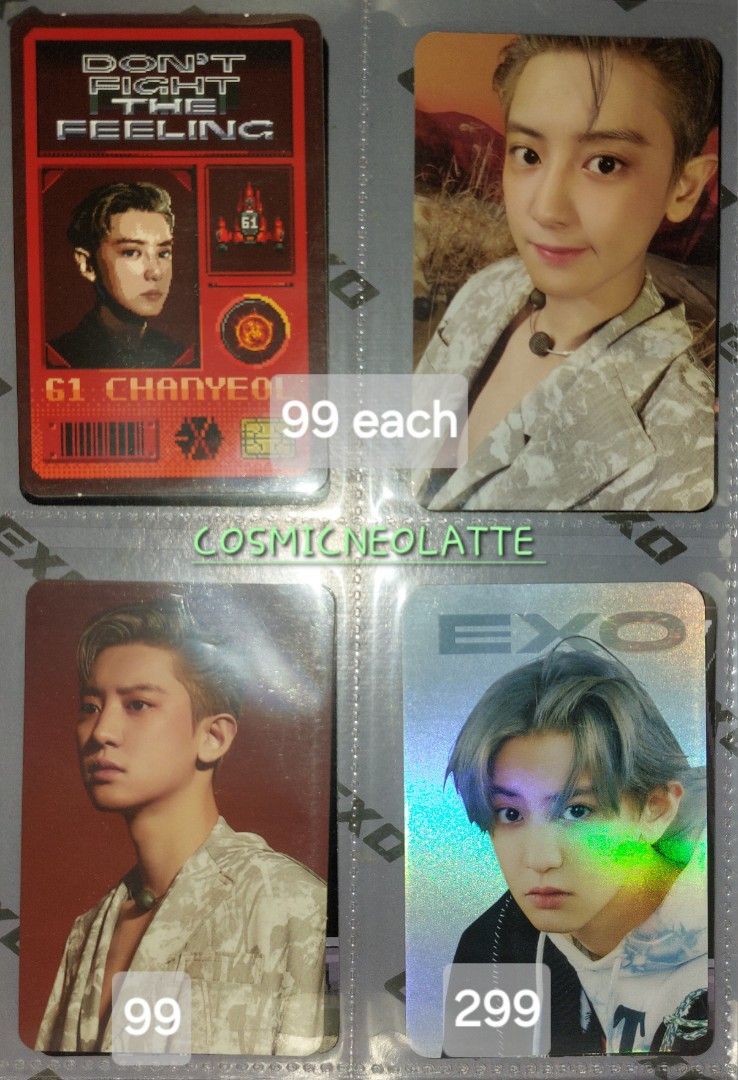 EXO CHANYEOL OFFICIAL PHOTOCARD (Category: K-Wave Merchandise) located in Daet. Submitted by CosmicNeoLatte (Listing ID 1463369445, Image 3). Description: Selling EXO Photocard (PC) collections. ***EXO Photocard*** 🍒CHANYEOL 🤑 Please refer to photos for options and pricing. **Item(s) available unless marked "✨️SOLD"** ✔️ Clean, good condition, kept in PC binder Note: Distorts on the photo are due to lights and clear plastic cover from the PC bi