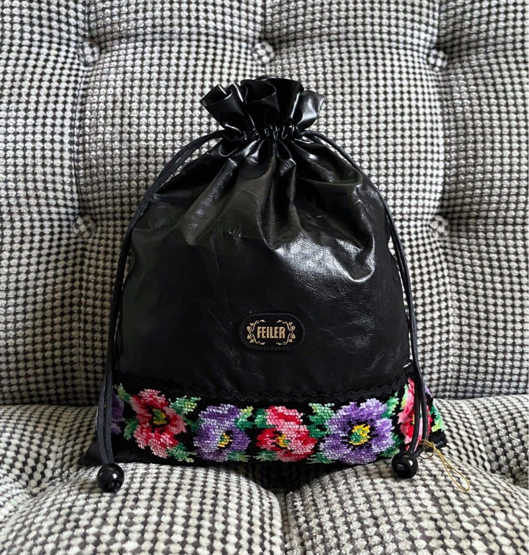 Feiler Drawstring Pouch bag (Category: Purses & Pouches) located in Bulacan. Submitted by thriftbagcollections (Listing ID 1463440940, Image 1). Description: Feiler Drawstring Pouch bag,Excellent condition!Approx;H-11”W-9”.