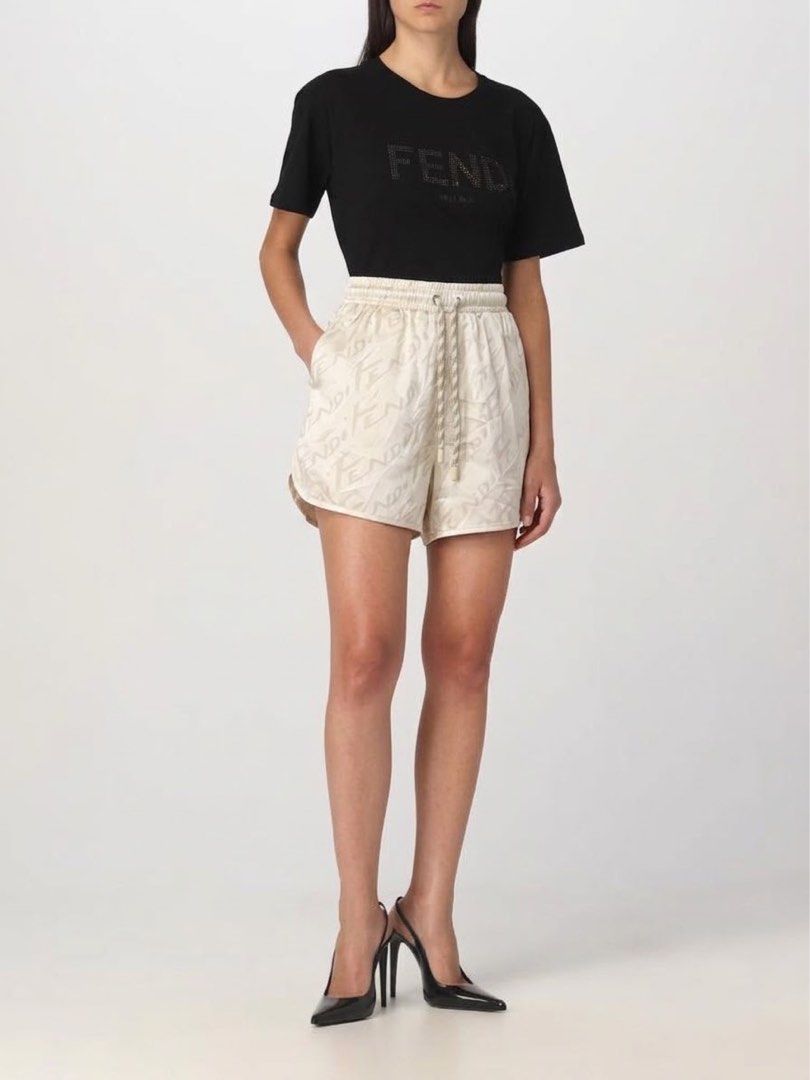 Fendi Monogram Shorts (Category: Shorts) located in Bago City. Submitted by jg_finds_ (Listing ID 1463376752, Image 1). Description: size Large on tag Dimensions: Waist- 22-30 inch Length- 14 inch Excellent Condition Off/Legit.