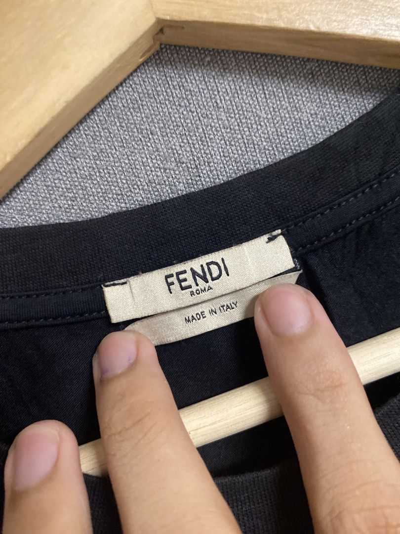 Fendi Shirt (Category: Shirts) located in Cabuyao City. Submitted by ukaythriftshirt (Listing ID 1463396646, Image 3). Description: Fendi Shirt Excellent Condition Medium Dimes 20-26.5 Color rate 9/10 No issue - 380.