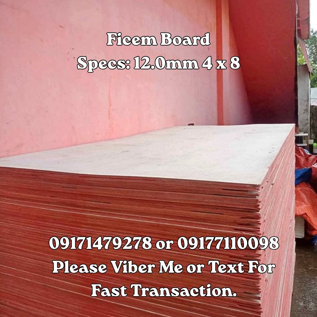 Ficem Board Specs: 12.0mm 4 x 8 (Category: Everything Else Others) located in Manila. Submitted by 09171479278_elsie. (Listing ID 1463372574, Image 1). Description: Ficem Board Specs: 12.0mm 4 x 8.
