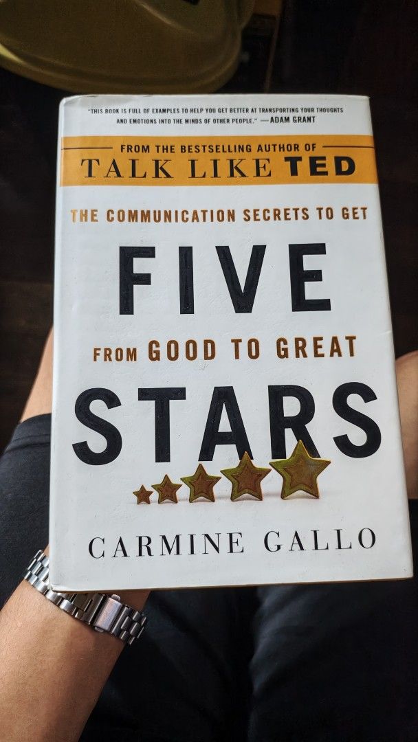 Five Stars by Carmine Gallo Hardbound (Category: Storybooks) located in Quezon City. Submitted by zemogs (Listing ID 1463345678, Image 1). Description: No Highlights and Annotations.