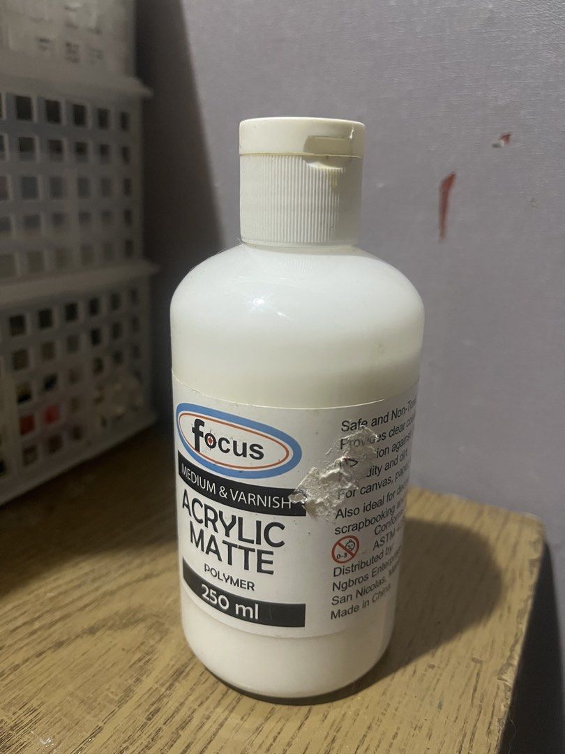 Focus & Mont Marte Acrylic Mediums & Paste (Category: Craft Supplies & Tools) located in Caloocan City. Submitted by dannej19 (Listing ID 1463443514, Image 3). Description: - Set includes: Focus Acrylic Matte Polymer (250ml), Focus Modeling Paste SOLD -Polymer (250ml), and Mont Marte Acrylic Flow Medium. - All bottles are mostly full, offering great value. 300 each .
