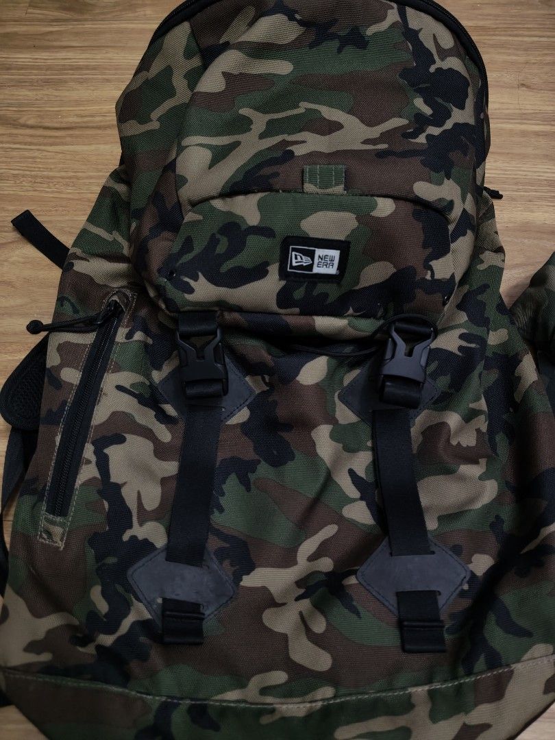 for sale New Era Camo Backpack (Category: Caps & Hats) located in Mandaluyong City. Submitted by derekalava (Listing ID 1463518636, Image 1). Description: for sale New Era Camo Backpack for sale Brand new New Era camouflage backpack - Spacious interior for all your essentials - Adjustable straps for maxi mum comfort if interested please call txt or pm me see pics for the condition thank you.