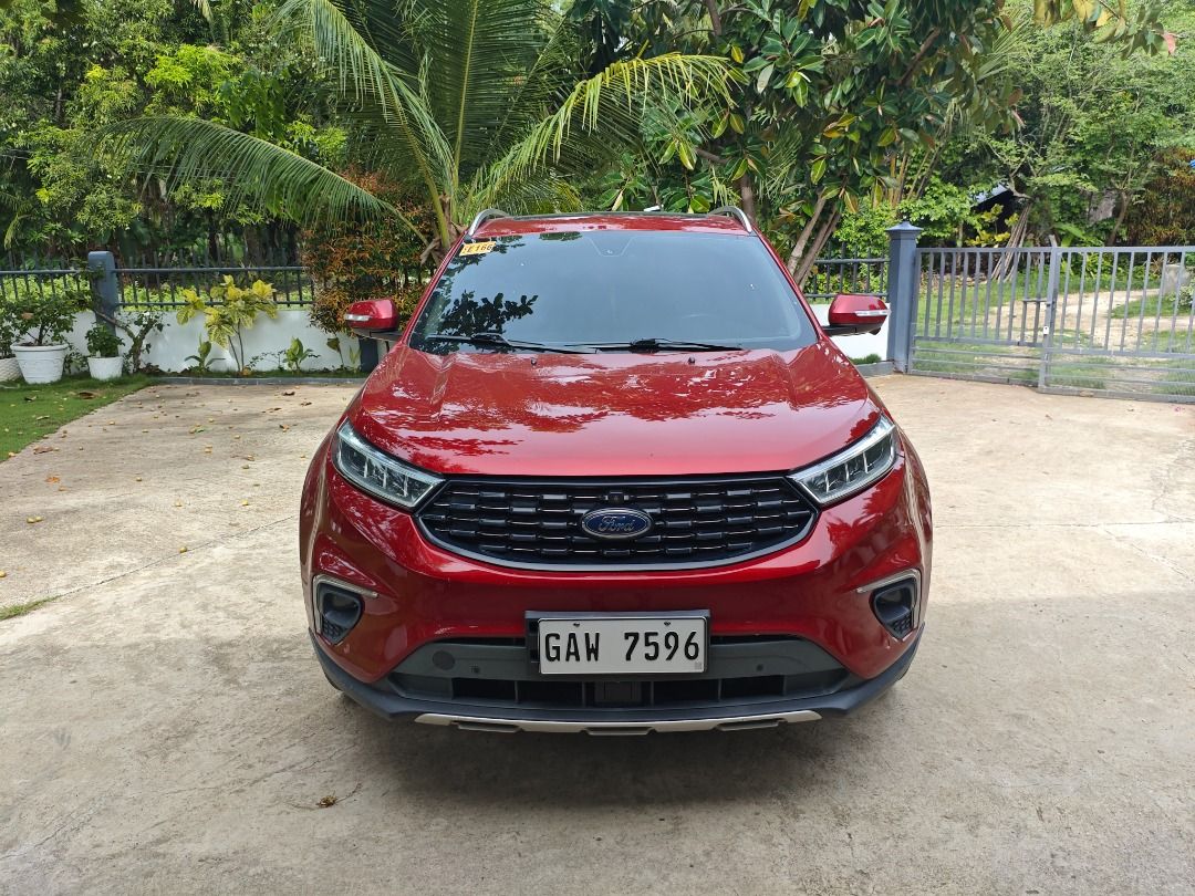Ford Territory Titanium Auto (Category: Used Cars) located in Cebu City. Submitted by pawel82 (Listing ID 1463334116, Image 2). Description: 2022 Ford Territory Titanium – ₱650,000 Location: Bogo City, Cebu Engine: 1.5L EcoBoost Turbo – 141 hp / 225 Nm Transmission: CVT with Sport Mode Mileage: 50,000 km Color: Red Metallic Wheels: 235/50 R18 Ground Clearance: 180 mm First owner Lady driven Always garaged Very good condition Well maintained .