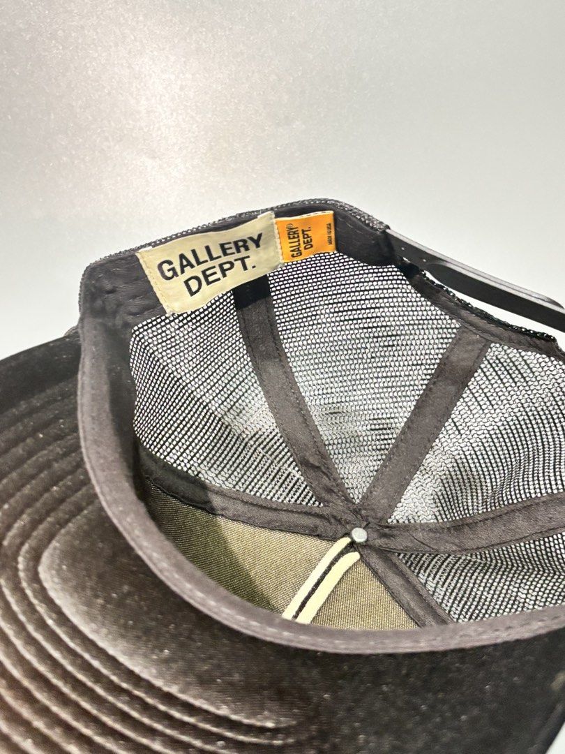 Gallery Dept. "Art That Kills" Trucker Hat (Category: Caps & Hats) located in Manila. Submitted by gilmorecapz (Listing ID 1463441377, Image 2). Description: - Brand: Gallery Dept. - Style: Black trucker hat - Design: Red "Art That Kills" graphic on the front - Features: Mesh back panels for breathability, adjustable strap for a comfortable fit.