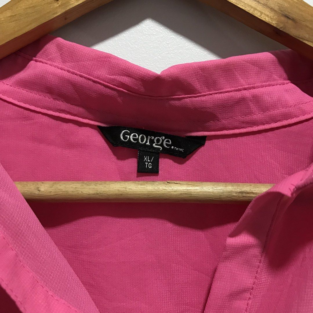 GEORGE Pink Button Down Longsleeve Polo (Category: Longsleeves) located in Cavite. Submitted by tanya.valentin (Listing ID 1463510517, Image 3). Description: - 25x31.