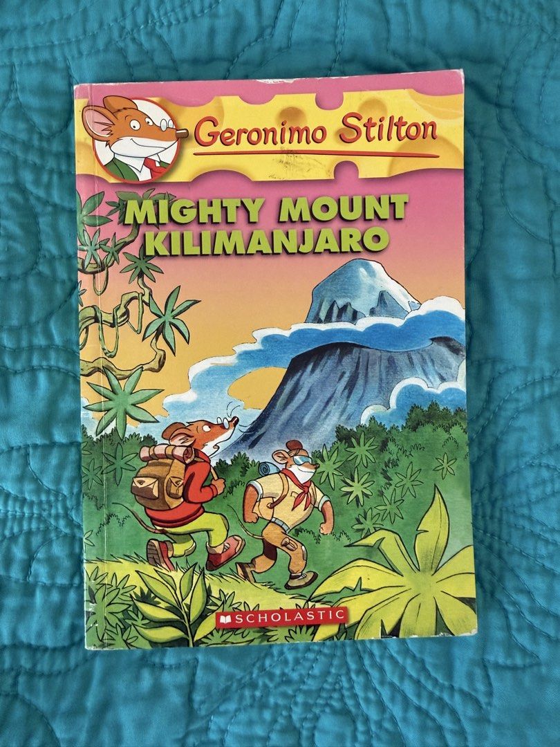 Geronimo Stilton: Mighty Mount Kilimanjaro Scholastic Book (Category: Children's Books) located in Quezon City. Submitted by krisallie (Listing ID 1463453075, Image 1). Description: - Embark on an exciting adventure up Mount Kilimanjaro with Geronimo Stilton! - Part of the popular Geronimo Stilton book series. - A fun and engaging read for young adventurers. - Features beloved characters: Geronimo, Thea, Trap, and Benjamin. - Experience a wild an