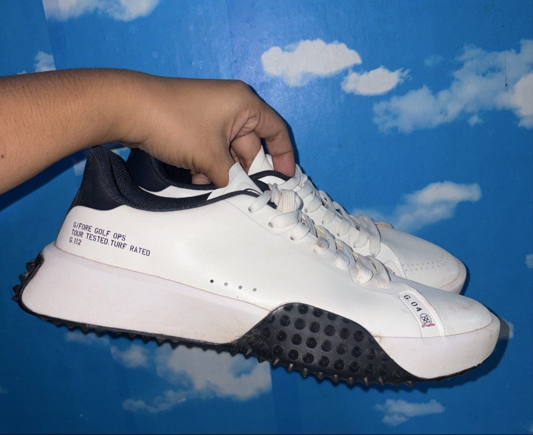 G/FORE MEN’S G112 GOLF SHOES (Category: Sneakers) located in Calamba. Submitted by babylove_19 (Listing ID 1463453585, Image 3). Description: 9/10 Good condition. Rfs: Declutter. Very minimal heel drag. (Logo) No box. Free shipping. 📍Calamba Laguna..