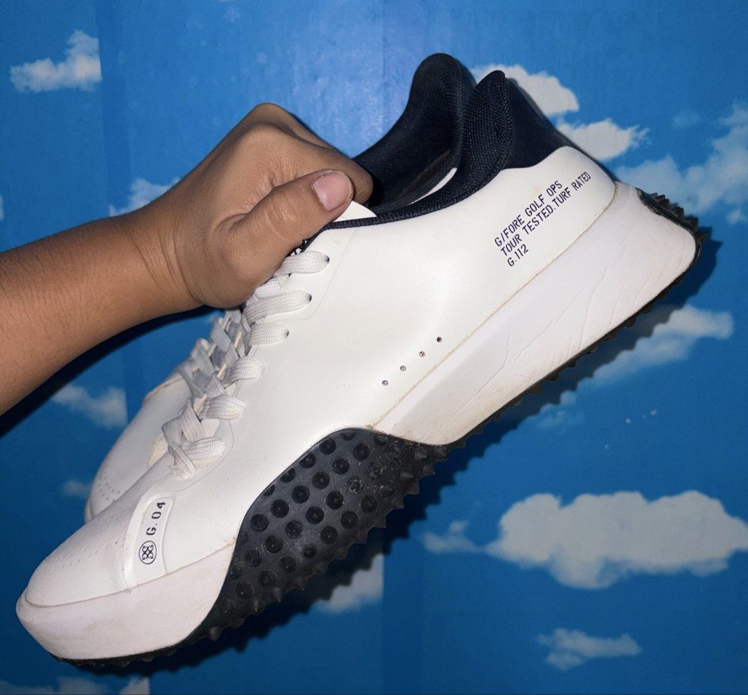G/FORE MEN’S G112 GOLF SHOES (Category: Sneakers) located in Calamba. Submitted by babylove_19 (Listing ID 1463453585, Image 2). Description: 9/10 Good condition. Rfs: Declutter. Very minimal heel drag. (Logo) No box. Free shipping. 📍Calamba Laguna..