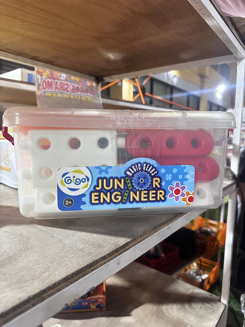 Gigo Magic Gears Junior Engineer Building Toy Set (Category: Educational & Learning Toys) located in Manila. Submitted by jailand08 (Listing ID 1463509462, Image 1). Description: - Fun building toy for young engineers - Comes in a clear plastic case - Includes various colorful pieces for creative construction - Recommended for ages 2 and up - Great for developing motor skills and imagination.