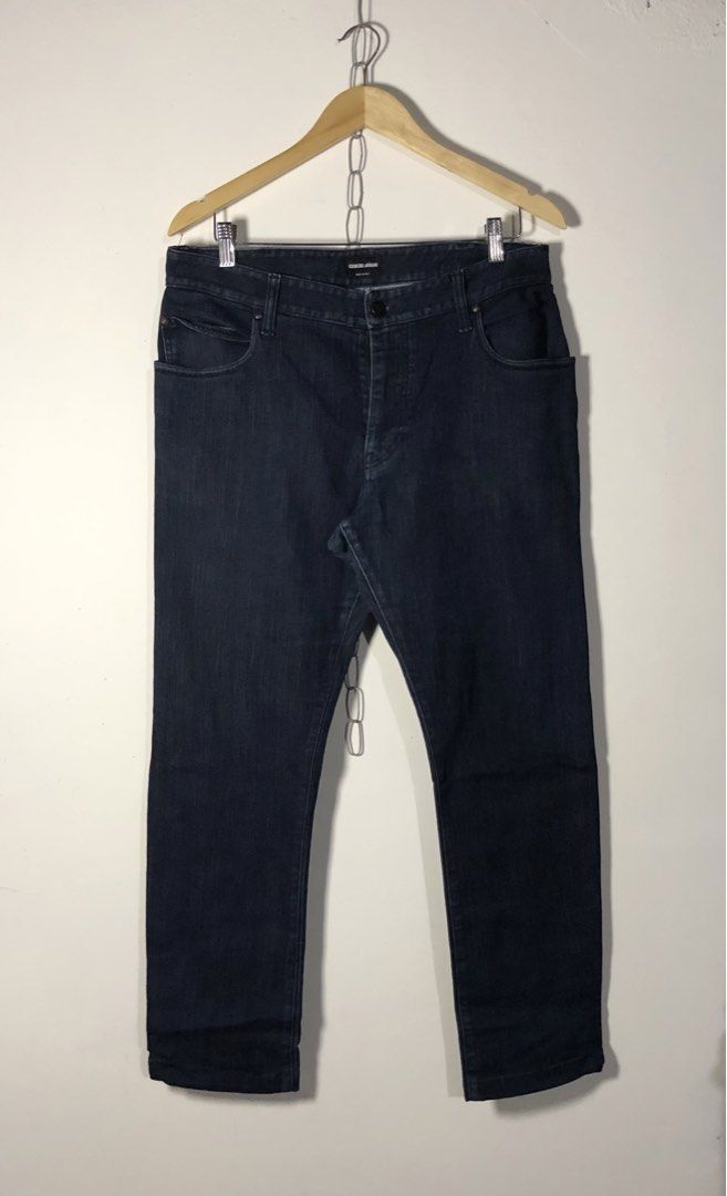 Giorgio Armani (Category: Jeans) located in Plaridel. Submitted by eco_chic_finds (Listing ID 1463364524, Image 1). Description: Authentic/Legit Size: 34 Waist 38 inches Length 7 inches Leg Opening 11 inches Thigh Excellent Condition No issue.
