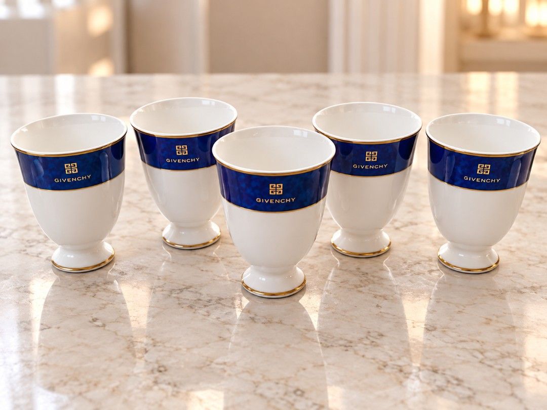 Givenchy Tall Cup (5 pcs - with box) (Category: Dinnerware & Cutlery) located in Quezon City. Submitted by buybyestuffmnl (Listing ID 1463547216, Image 1). Description: .