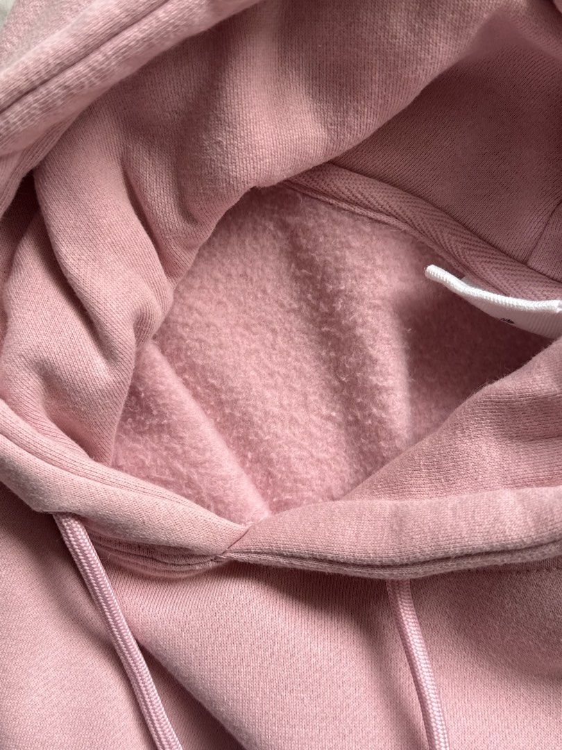 Glossier Pink Hoodie Sweatshirt (Category: Coats, Jackets and Outerwear) located in Manila. Submitted by shouthoe (Listing ID 1463401168, Image 3). Description: 🤍 classic glossier pink hoodie -worn once -fleece lining inside! so soft -rfs: decluttering jackets ; my hoodie era is over fits xs-s.