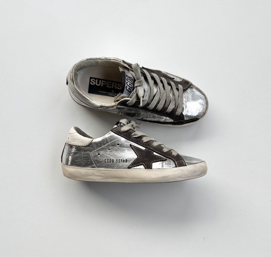 Golden Goose (Category: Sneakers) located in Davao. Submitted by curatedluxe (Listing ID 1463485803, Image 1). Description: Golden Goose Deluxe Brand Superstar Size 36 Pair only Visit my profile for more luxury items.