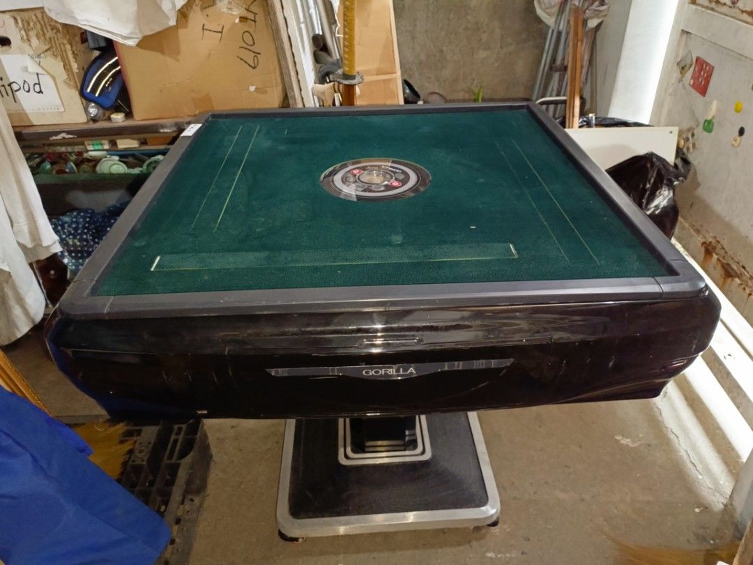 Gorilla Automatic Mahjong Table with Built-in Roller( working 110v, as is) (Category: Other Stationery & Craft) located in Valenzuela. Submitted by feel_lucky (Listing ID 1463440507, Image 2). Description: - Automatic Mahjong Table by Gorilla - Features built-in roller for dice - Green felt surface - Table is in good working order - 110 volts for input -negotiable.