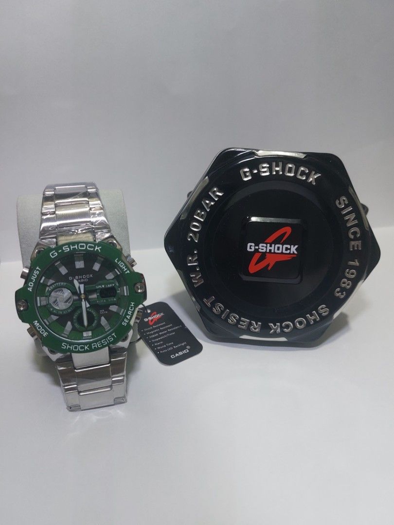 G-Shock, Hulk Edition 👊 (Category: Men's Watches) located in Manila. Submitted by streetwear2021 (Listing ID 1463458028, Image 2). Description: G Shock G Steel (All Star Collection) Inspired by Marvel "Deadpool Edition" One of Casio's the most Iconic collections of G-Shock. The new G Steel timepieces. ❌️Original Price 28k❌️ SALE for Only 1,499 ‼️ Specs/Details: ✅️46.6mm x 49.6mm ✅️Semi light weight 166 grams ✅️Digital & Analog Movement ✅️Liminou