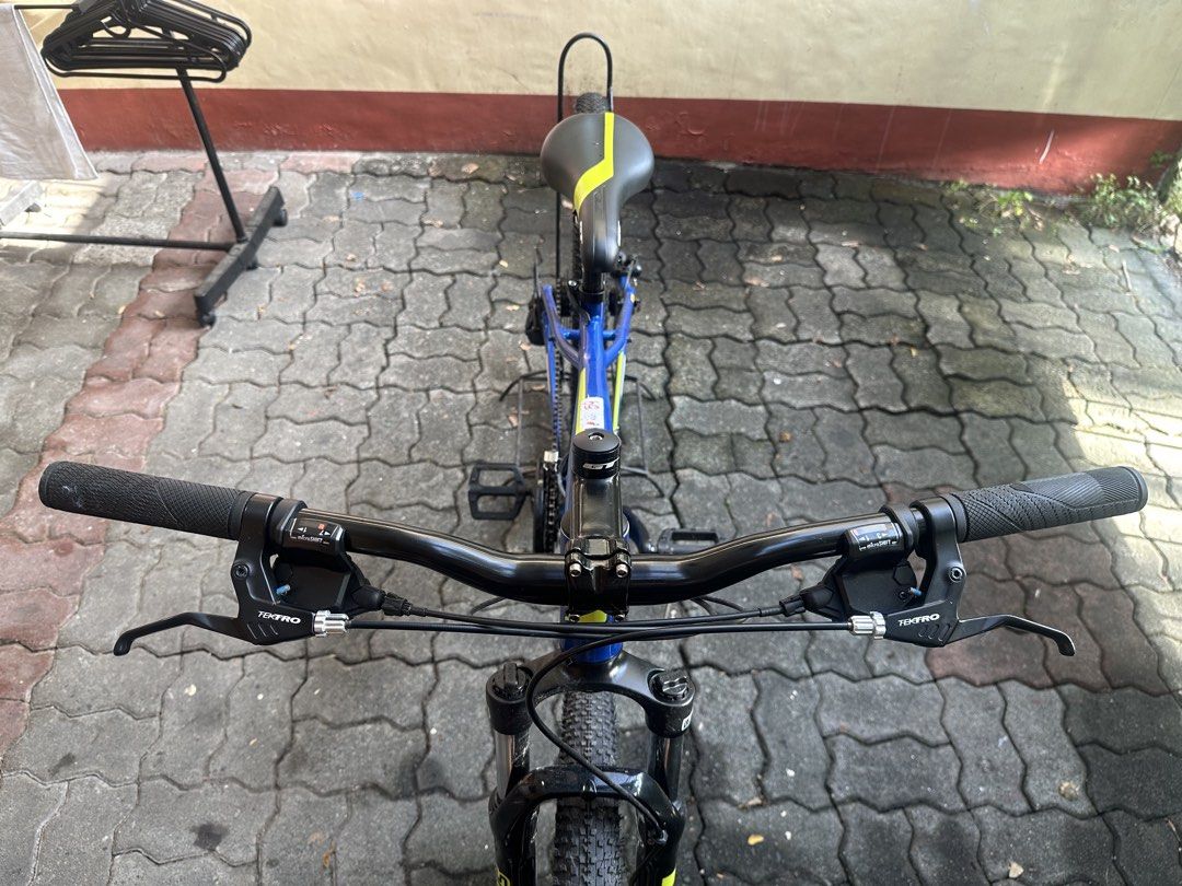 GT Aggressor sport 27.5(XS) (Category: Bicycles) located in Manila. Submitted by vpp_1983 (Listing ID 1463330121, Image 3). Description: - Blue GT Agressor - Front Suspension RFS: Son shifted to Road bike Specs: Fork: SR Suntour M3030, 75mm, coil Shifters: microSHIFT TS38, 3 x 7 Front Derailleur: microSHIFT FD-M20M Rear Derailleur: microSHIFT RD-M26C Brake Levers: RS360A 3-finger lever Brakes: Mechanical disc, 160/160mm rotors Crankset: Prowheel 