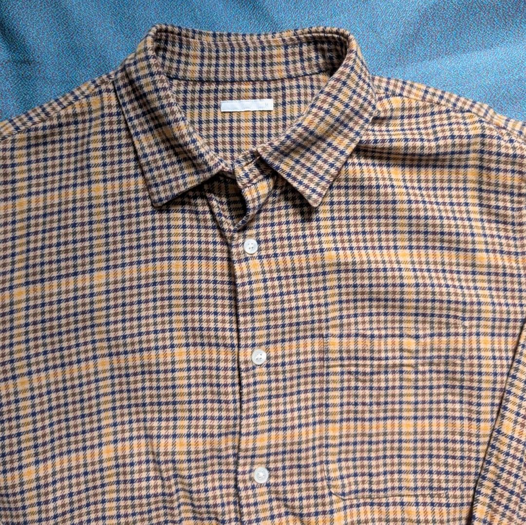 GU Flannel Houndstooth Check Long Sleeve Shirt – Medium (Category: Tshirts & Polo Shirts ) located in Malabon City. Submitted by getmarrked77 (Listing ID 1463552788, Image 3). Description: GU Flannel Houndstooth Check Long Sleeve Shirt – Medium Color: Yellow / Brown / Navy Houndstooth Check Condition: 9/10 Issue: None Material: 100% Cotton Width: 22" / Length: 28" Mode of Payment: GCash / MariBank (Payment first) Location: Potrero, Malabon near M