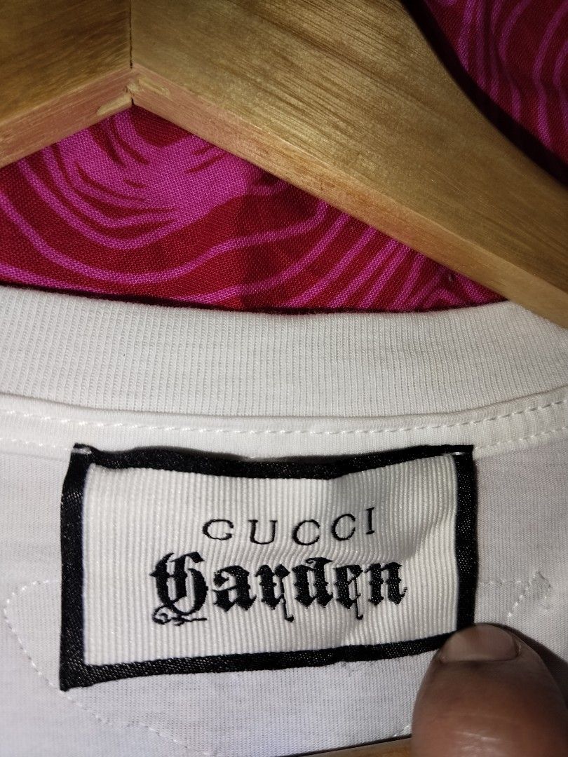 Gucci Garden Special Edition Shirt (Category: Shirts) located in Mabalacat. Submitted by al_amin_thrift (Listing ID 1463339845, Image 2). Description: 🏆 Gucci Garden Special Edition T-Shirt — White Brand: Gucci — Gucci Garden Collection Size: S (Standard Fit) Origin: Made in Italy — Authentic luxury piece Color: Crisp White with multi-tone embroidered & sequin details ✨ Details: - Exclusive Gucci Garden design — iconic limited-edition graphic ​ 