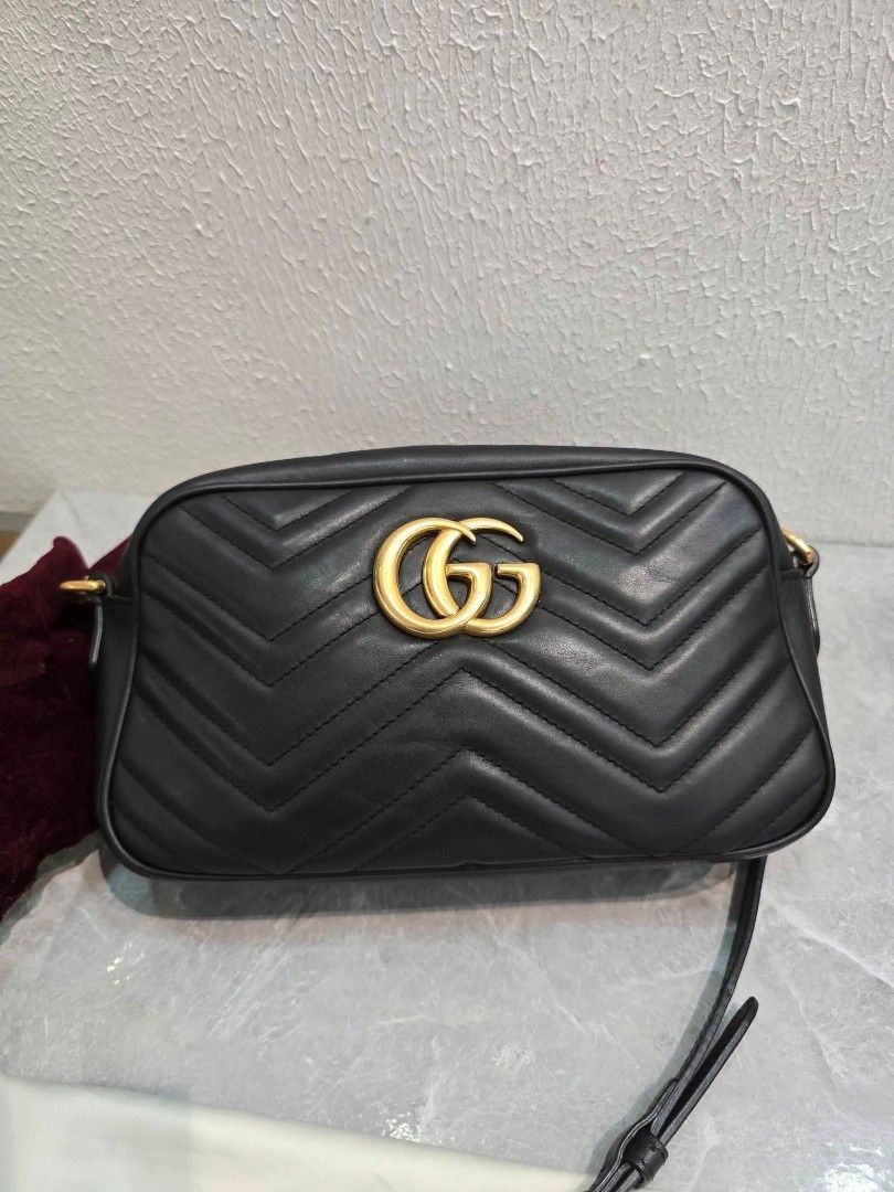 Gucci GG Marmont Matelassé Camera Bag (Category: Luxury Bags & Wallets) located in Manila. Submitted by ej.collections (Listing ID 1463380093, Image 2). Description: NEGOTIABLE PRICE ALL ITEMS ARE ONHAND 💯 GUARANTEED AUTHENTIC MONEY BACK IF PROVEN FAKE •Size: Small •Condition: Good •Inclusion: With original dustbag •Plus shipping fee •Local & international shipment 📍Loc. Davao City.