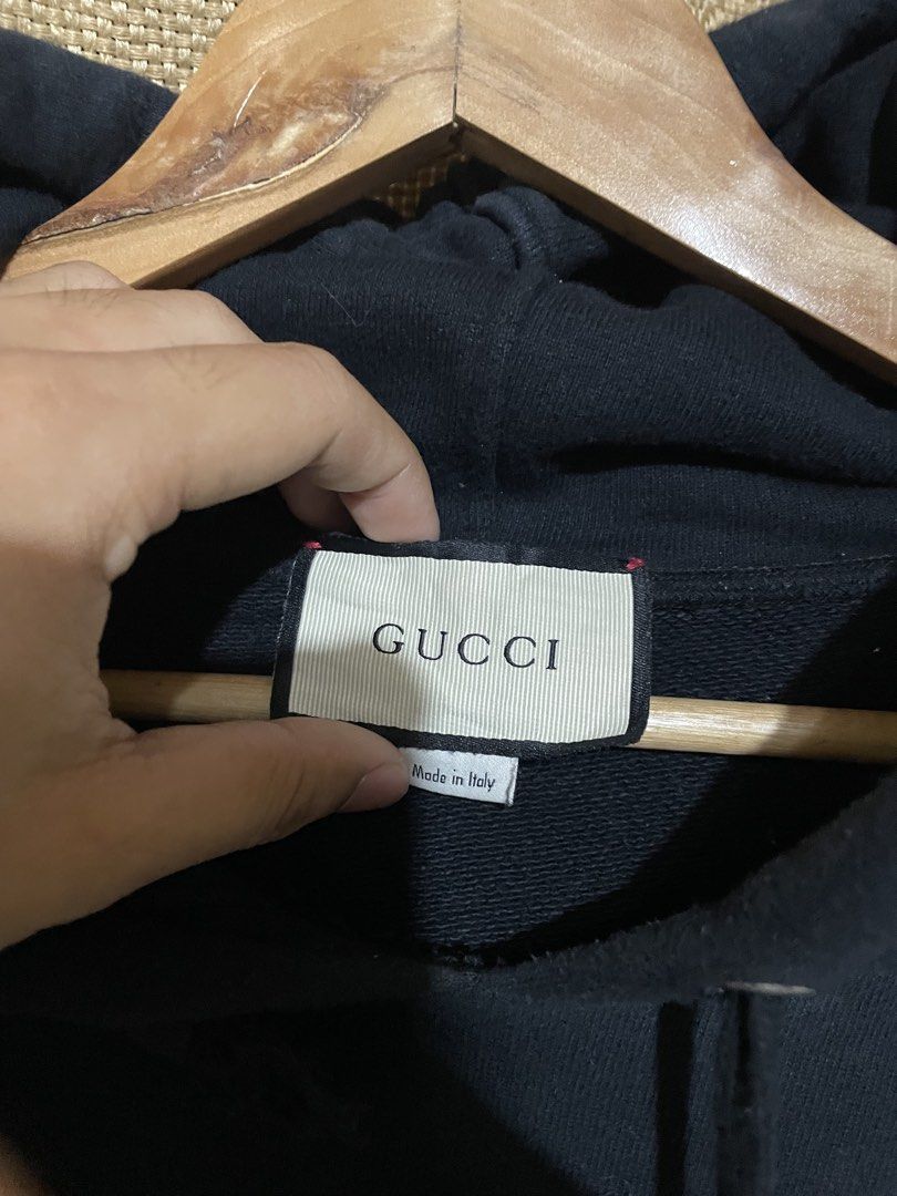Gucci Hoodie (Category: Coats, Jackets and Outerwear) located in Cebu City. Submitted by ajwrld (Listing ID 1463452759, Image 2). Description: Gucci Hoodie No issues Dimes: 24x27 Color rate: 9.5/10 .
