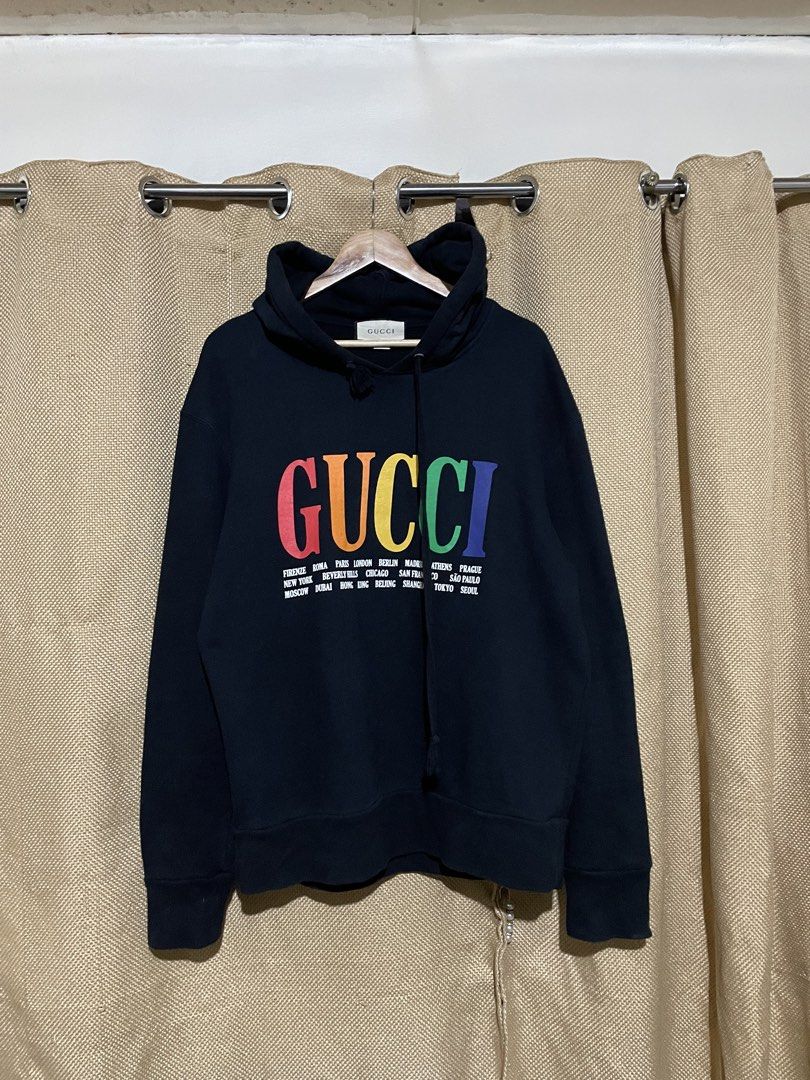 Gucci Hoodie (Category: Coats, Jackets and Outerwear) located in Cebu City. Submitted by ajwrld (Listing ID 1463452759, Image 1). Description: Gucci Hoodie No issues Dimes: 24x27 Color rate: 9.5/10 .