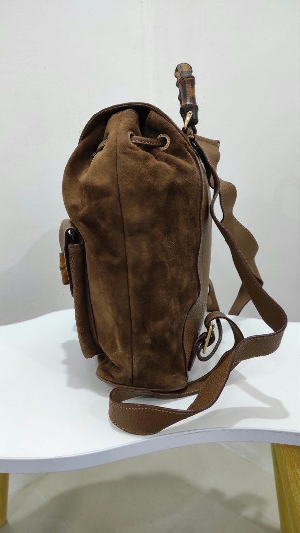 Gucci Suede Bamboo Backpack (Category: Backpacks) located in Bulacan. Submitted by adoseofluxxee (Listing ID 1463428816, Image 3). Description: Guaranteed authentic excellent condition .