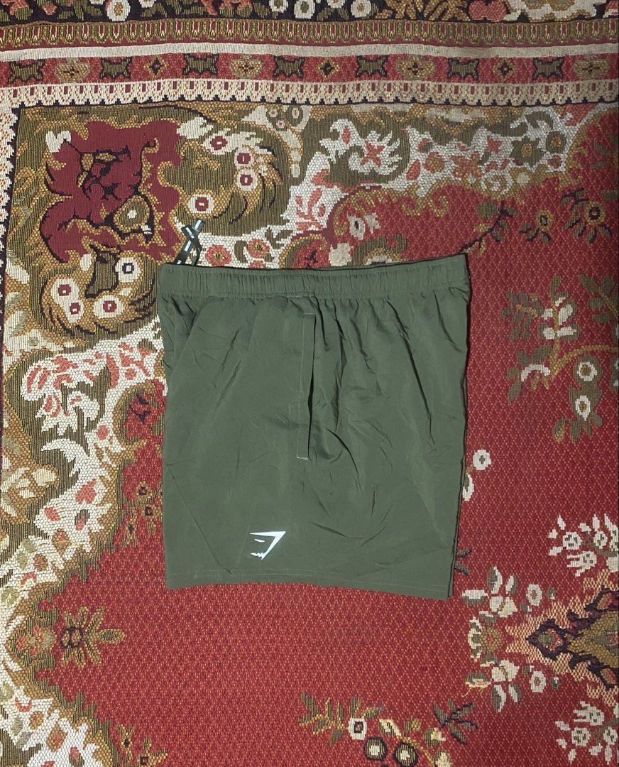 Gymshark arrival 5 (Category: Shorts) located in Lupi. Submitted by shanchalant (Listing ID 1463467990, Image 1). Description: Gym shark Medium on tag W 14 inches fit to size 32 L 14.5 inches Lo 12.5 inches Brand new condition No issue Thrift item .