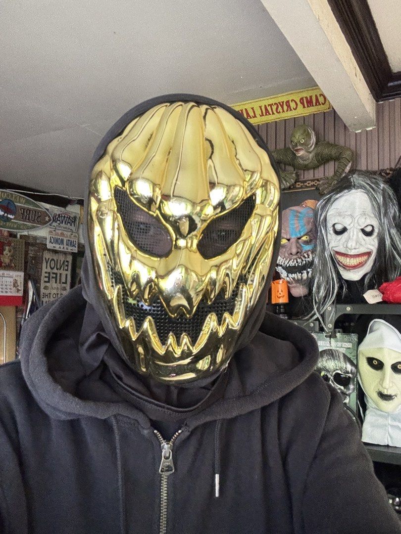 Halloween Mask Skull, Red Devil, Jack O’ Lantern Chrome Mask (Category: Occasions & Party Supplies) located in Pasig City. Submitted by JMToysandCollectibles (Listing ID 1463553968, Image 3). Description: Halloween Mask Skull, Red Devil, Jack O’ Lantern Chrome Mask PHP300 Each Pick Up or Delivery via Lalamove/ Grab MOP: Gcash/ BPI/ BDO.
