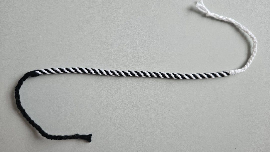 Handmade Bracelet - Black & White Spiral (Category: Bracelets) located in Bacoor. Submitted by amity.cord (Listing ID 1463393104, Image 3). Description: Handmade bracelet made from crochet yarn..