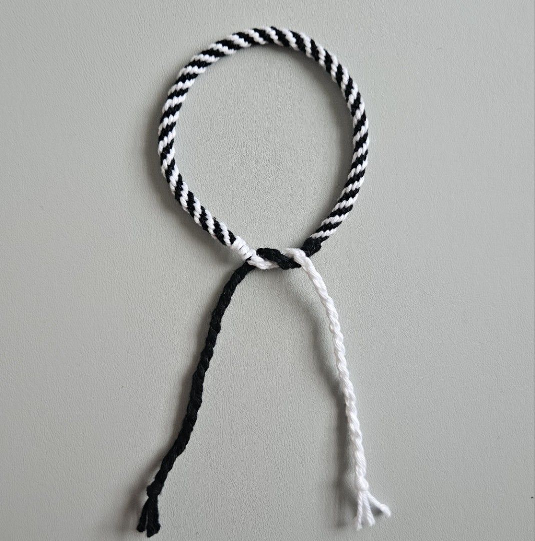 Handmade Bracelet - Black & White Spiral (Category: Bracelets) located in Bacoor. Submitted by amity.cord (Listing ID 1463393104, Image 2). Description: Handmade bracelet made from crochet yarn..