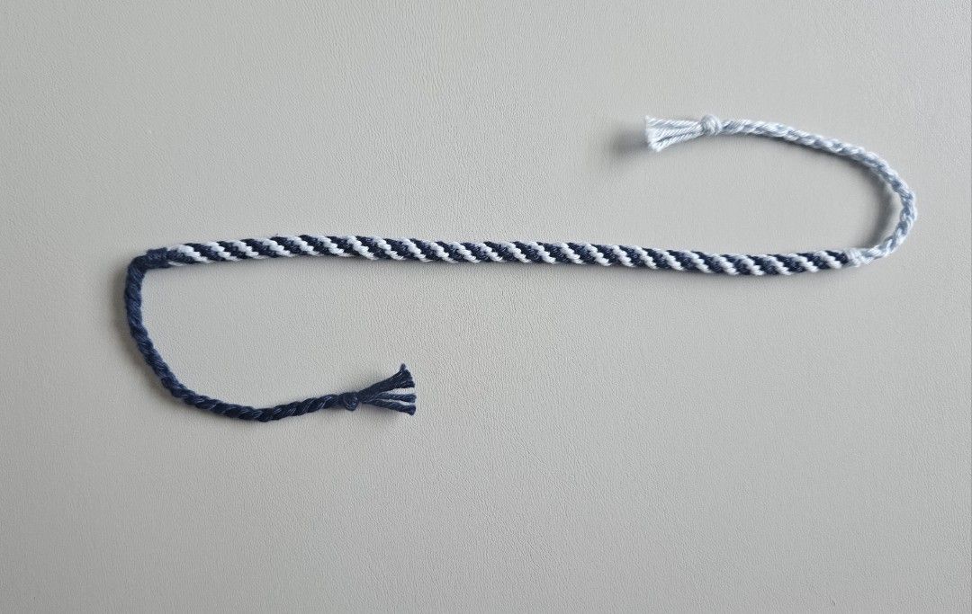 Handmade bracelet - Navy Blue & Light Blue Spiral (Category: Bracelets) located in Bacoor. Submitted by amity.cord (Listing ID 1463386552, Image 3). Description: Handmade bracelet made from crochet yarn..