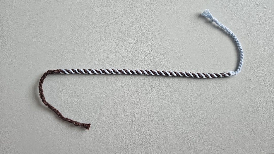 Handmade Bracelet - Dark Brown & Light Blue Spiral (Category: Bracelets) located in Bacoor. Submitted by amity.cord (Listing ID 1463401506, Image 3). Description: Handmade bracelet made from crochet yarn..