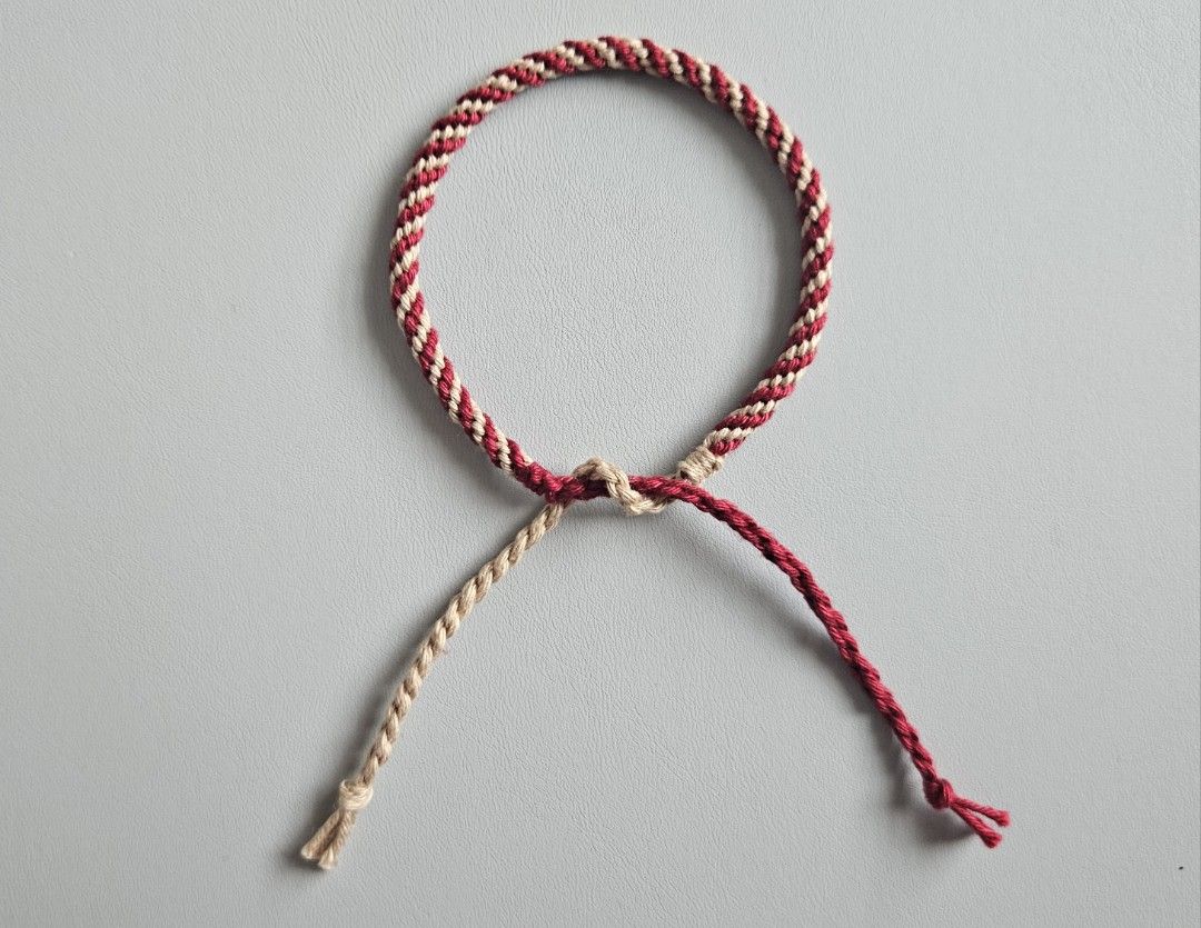 Handmade Bracelet - Maroon & Light Brown Spiral (Category: Bracelets) located in Bacoor. Submitted by amity.cord (Listing ID 1463397292, Image 2). Description: Handmade bracelet made from crochet yarn..