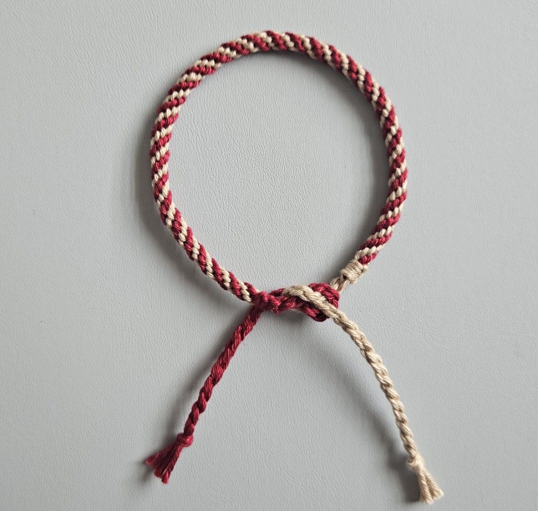 Handmade Bracelet - Maroon & Light Brown Spiral (Category: Bracelets) located in Bacoor. Submitted by amity.cord (Listing ID 1463397292, Image 1). Description: Handmade bracelet made from crochet yarn..