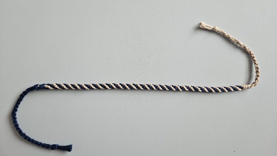 Handmade Bracelet - Navy Blue & Light Brown Spiral (Category: Bracelets) located in Bacoor. Submitted by amity.cord (Listing ID 1463398180, Image 3). Description: Handmade bracelet made from crochet yarn..