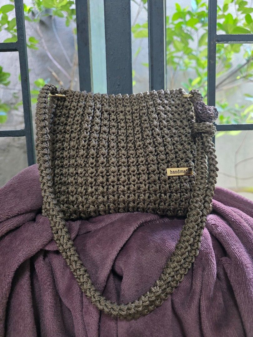 HANDMADE CROCHET BAG (Category: Shoulder Bags) located in Manila. Submitted by coollion-4139 (Listing ID 1463338289, Image 2). Description: "Small in size, big on style! 🤎✨ Handmade crochet elegance with an adjustable 120 cm strap and secure magnetic lock. Perfect for your everyday essentials. Message now to order!" 👜💌.