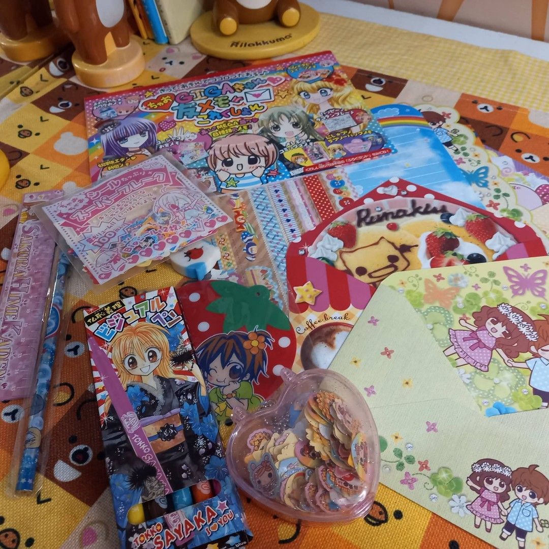 🍀💗Heisei Retro Ciao Stationeries💗🍀 (Category: Other Stationery & Craft) located in Bulacan. Submitted by arax_kumashop (Listing ID 1463531370, Image 2). Description: Inclusions: 🎨kawaii envelope and letter set 🎨kawaii booklet 🎨pencil 🎨hamster eraser 🎨ciao magazine stickers (400php+ in mercari) 🎨ciao seal stickers with heart storage 🎨sticker sheet 🎨strawberry bag tag 🎨ruler 🎨Ciao colored markers READ FIRST ⭐️All items are in good con