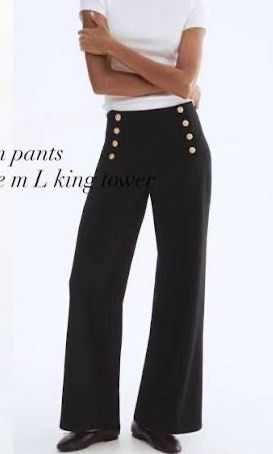H&M Button Pants Trousers (Category: Other Bottoms) located in Bulacan. Submitted by poshpalette (Listing ID 1463405597, Image 2). Description: - size xs on tag but can fit up to semi med - stretchable - no flaws.