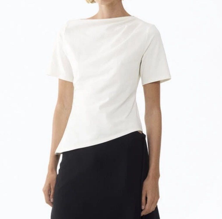 H&M Drape Asymmetric Top (Category: Blouses) located in San Miguel. Submitted by fiefie_ (Listing ID 1463555358, Image 1). Description: Washed but never worn! Doesn’t fit me, will size up. .