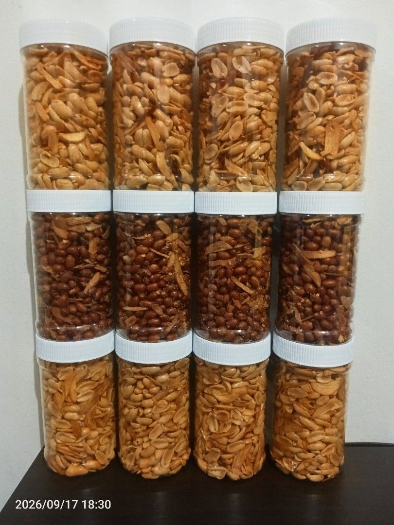 Homemade Fried Peanuts in Jars - Savory Snack (Category: Other Food & Drinks) located in Manila. Submitted by swiftrabbit_fe5be6 (Listing ID 1463347471, Image 1). Description: - Delicious homemade fried peanuts - Available in Regular and Chili flavors - Conveniently packed in jars - Super crunchy and flavorful - Perfect for snacking anytime - Great for sharing or enjoying solo Buyer will shoulder shipping fee Address: San Antonio, Pasig City.