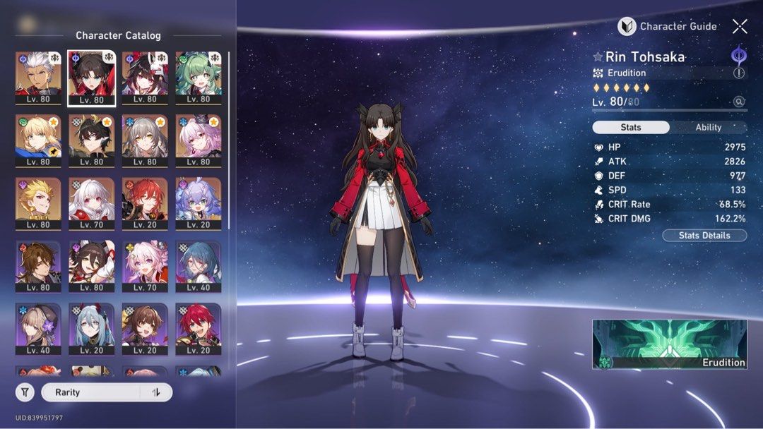 Honkai Star Rail Endgame Account (Category: Others) located in Batangas. Submitted by genshinsaki (Listing ID 1463473800, Image 2). Description: Ar69 Decent builds (can clear endgame content with ease) Complete Fate Character Banner Archer E6R2 Saber E0R1 Rin (50 pity on lightcone) Gilgamesh Huohuo E2 Chat for more details.