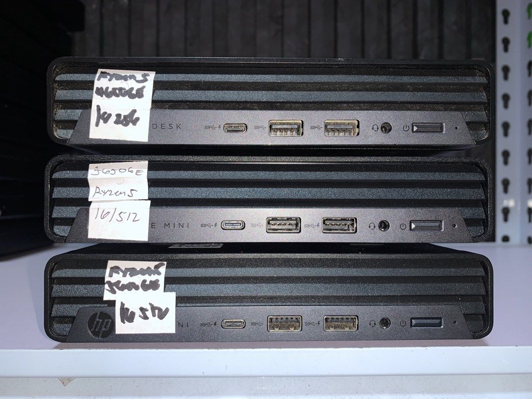 Hp Prodesk Ryzen 5 Series (Category: Desktops) located in Manila. Submitted by takitanaka (Listing ID 1463408549, Image 1). Description: Hp Prodesk Ryzen 5 Series Ryzen 5 5650GE Ryzen 5 5600GE Ryzen 5 4650GE 16gb ram 256gb ssd Windows 11 Pro Ms Office Good for Office and School Plug and Play .