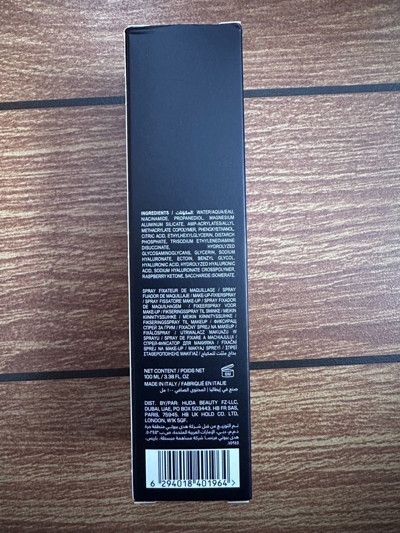 Huda Beauty Easy Bake Setting Spray – 100mL (Category: Makeup) located in Pililla. Submitted by am.lim (Listing ID 1463393379, Image 2). Description: A lightweight setting mist infused with rice extract, designed to lock makeup in place while helping create a smooth, fresh-looking finish. ✨ Brand new never used ✨ Authentic Huda Beauty ✨ Full size – 100mL.
