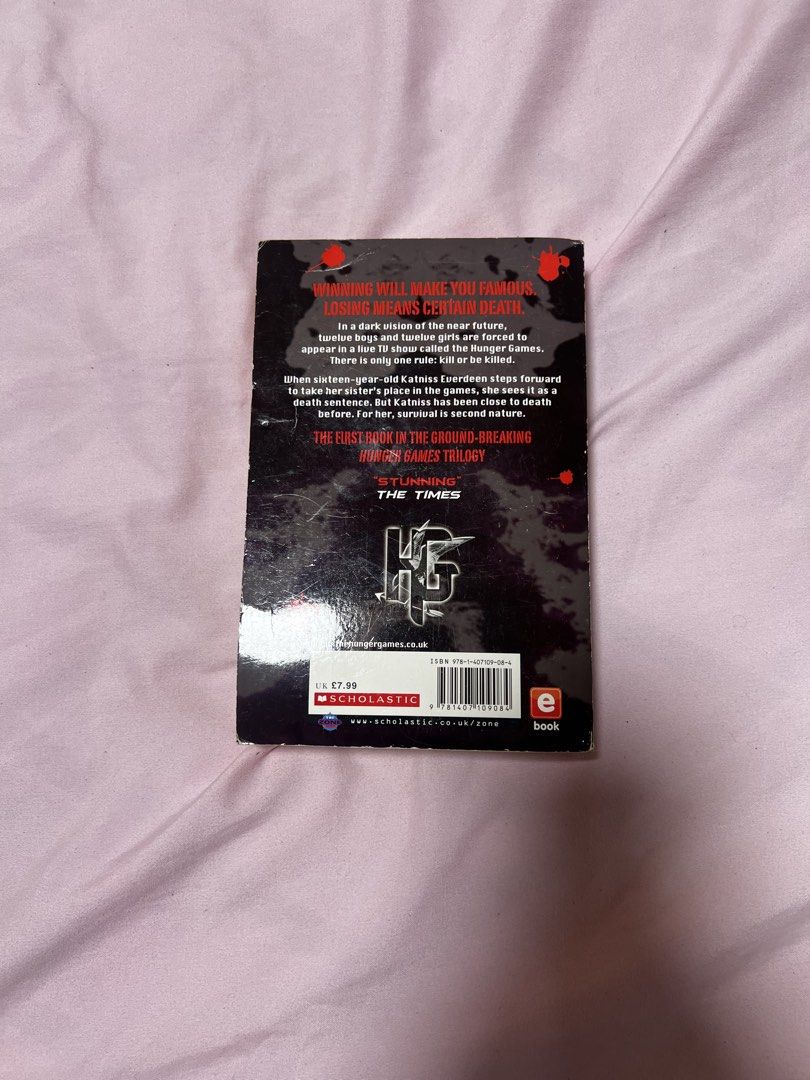 Hunger Games -Original Preloved (Category: Storybooks) located in Paranaque City. Submitted by smcc244 (Listing ID 1463391656, Image 2). Description: 150pesos RFS: Need Funds See the picture for flaws 📍Parañaque, Metro Manila 🚚Lalamove .