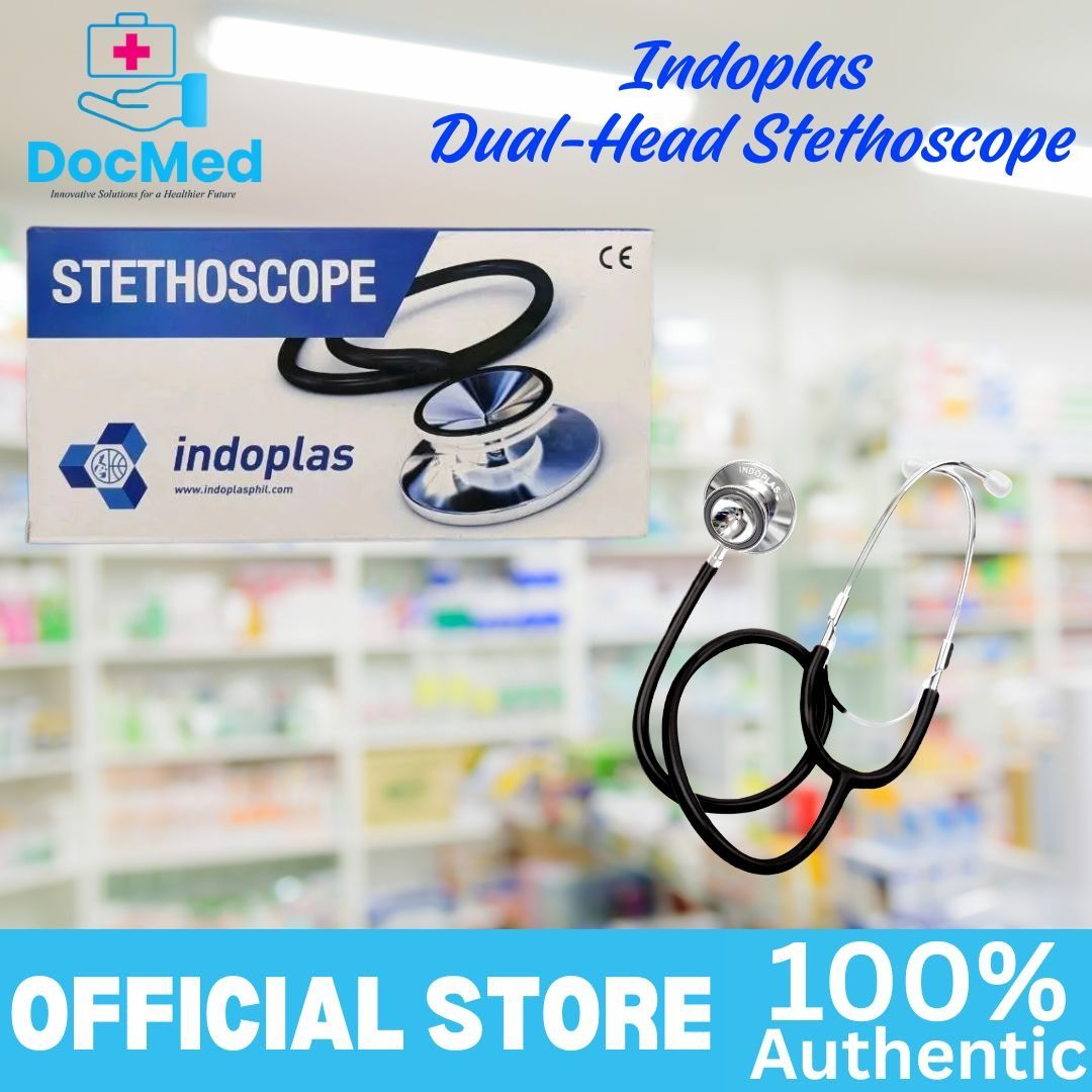 INDOPLAS DUAL-HEAD STETHOSCOPE (Category: Medical Supplies & Tools) located in Quezon City. Submitted by zee_010200 (Listing ID 1463424730, Image 1). Description: - Brand: Indoplas - Type: Dual-Head Stethoscope - Feature: Designed for clear auscultation (listening to body sounds) - Benefit: Lightweight and comfortable for extended use - Ideal for: Medical students, nurses, doctors, and healthcare professionals.
