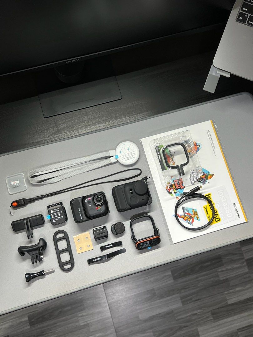 Insta360 Go Ultra Premium Cycling Bundle (Category: Video Cameras) located in Malabon City. Submitted by enricogomez (Listing ID 1463375502, Image 2). Description: Insta360 Go Ultra Premium Cycling Bundle • excellent condition • no issue / ready to use • under warranty til Dec. 2026 Inclusions • go ultra camera • go ultra action pod • magnet pendant • quick release safety cord • charging cable • ring remote • action mount • flexi angle mount • fl