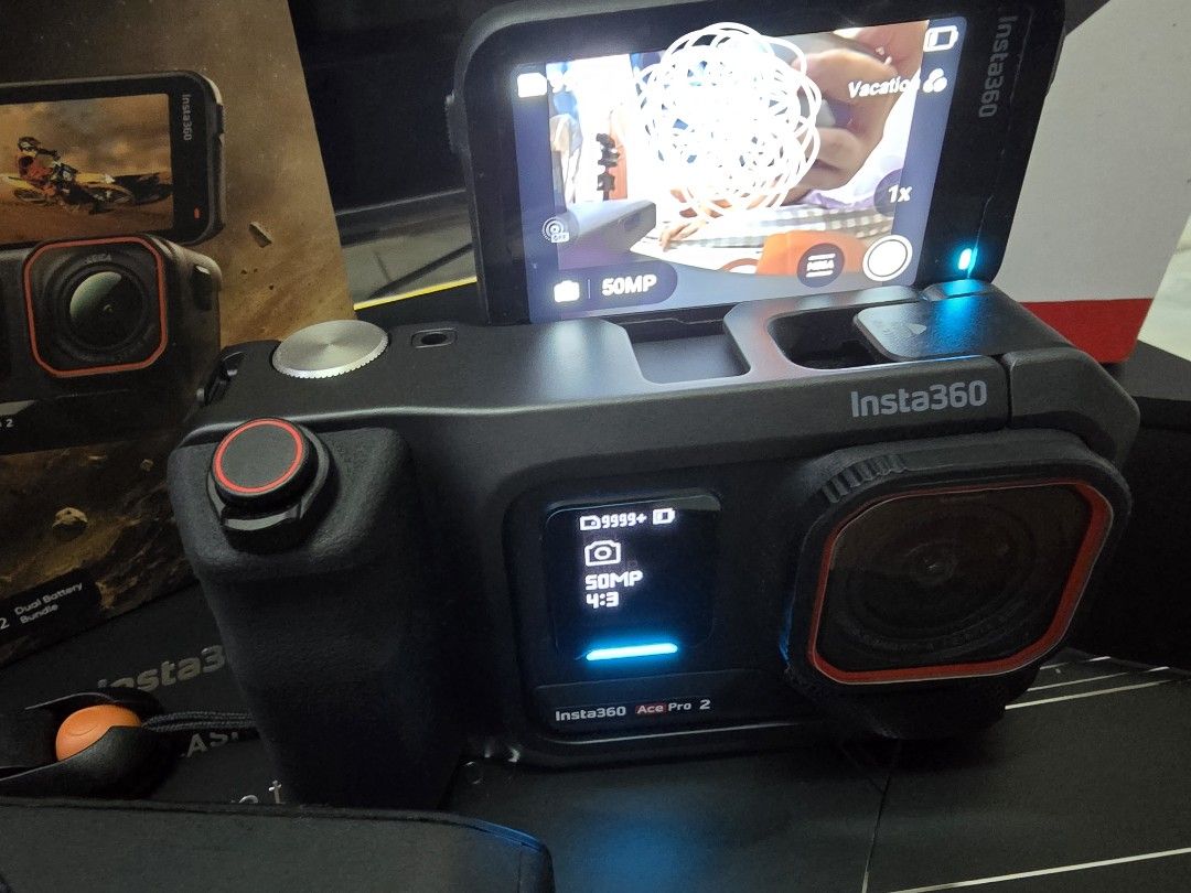 Insta Ace Pro 2 (Category: Cameras) located in Manila. Submitted by xtonimarie233 (Listing ID 1463453474, Image 3). Description: Bought last April 10, 2026 as a wedding gift, worth 39k (with customer's copy of receipt) RFS: Di nagagamit. Once lang nagamit. Inclusions (Complete Accessories): Ace Pro 2 Camera 2x Batteries Xplorer Grip Pro Kit Pocket Printer Standard Mount Flip Screen Hood Classic Leather Case USB-C to USB-C Cable (for Camera) USB t