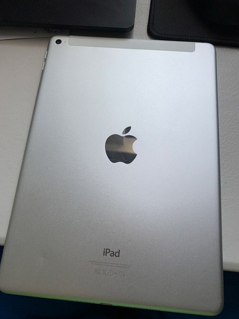 iPad Air 2 - with cellular (Category: iPad) located in Paranaque City. Submitted by cozbii (Listing ID 1463362229, Image 1). Description: iPad Air 2 64GB Wi-Fi + Cellular with screen protector and included case no history of repair issue: may minimal scratches/gasgas sa corners, may dent sa back as seen in the picture pero hindi affected ang performance. no hidden issues. message me if interested. RFS: Not being used / decluttering Location: Para